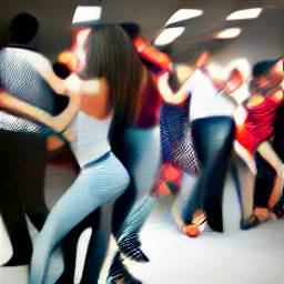 Computer-generated image of people dancing kizomba